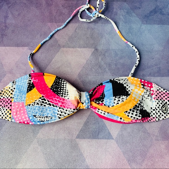 👙VOLCOM COLOR STATIC BANDEAU BIKINI TOP - Picture 3 of 3